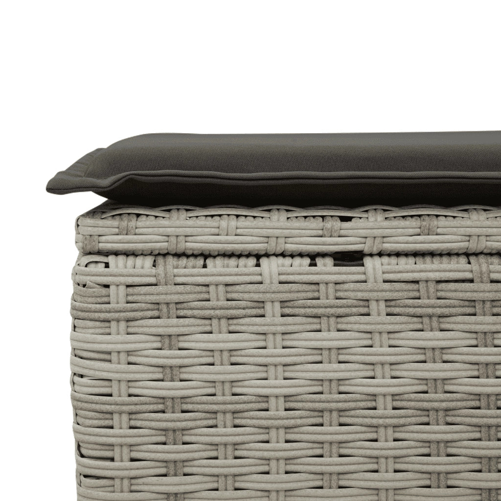Set Divani da Giardino 7pz con Cuscini Grigio Chiaro Polyrattan 3218822