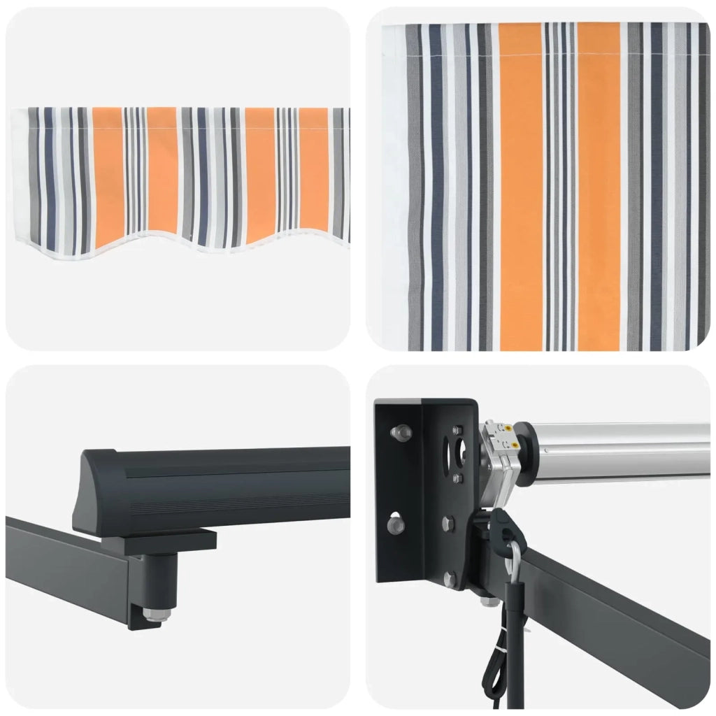 Tenda retrattile Multicolore 350 x 250 cm Poliestere e Metallo 3330296