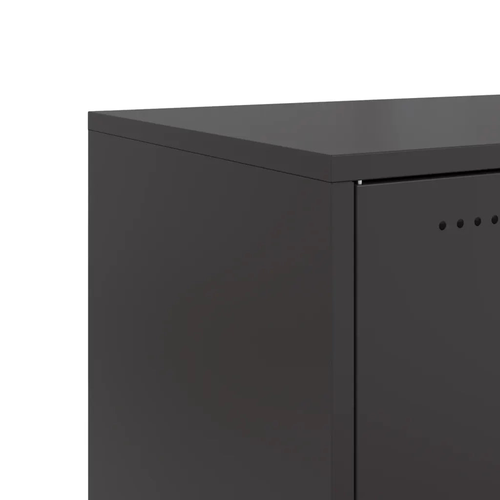 Comodino Nero 36x39x78 cm in Acciaio 846566