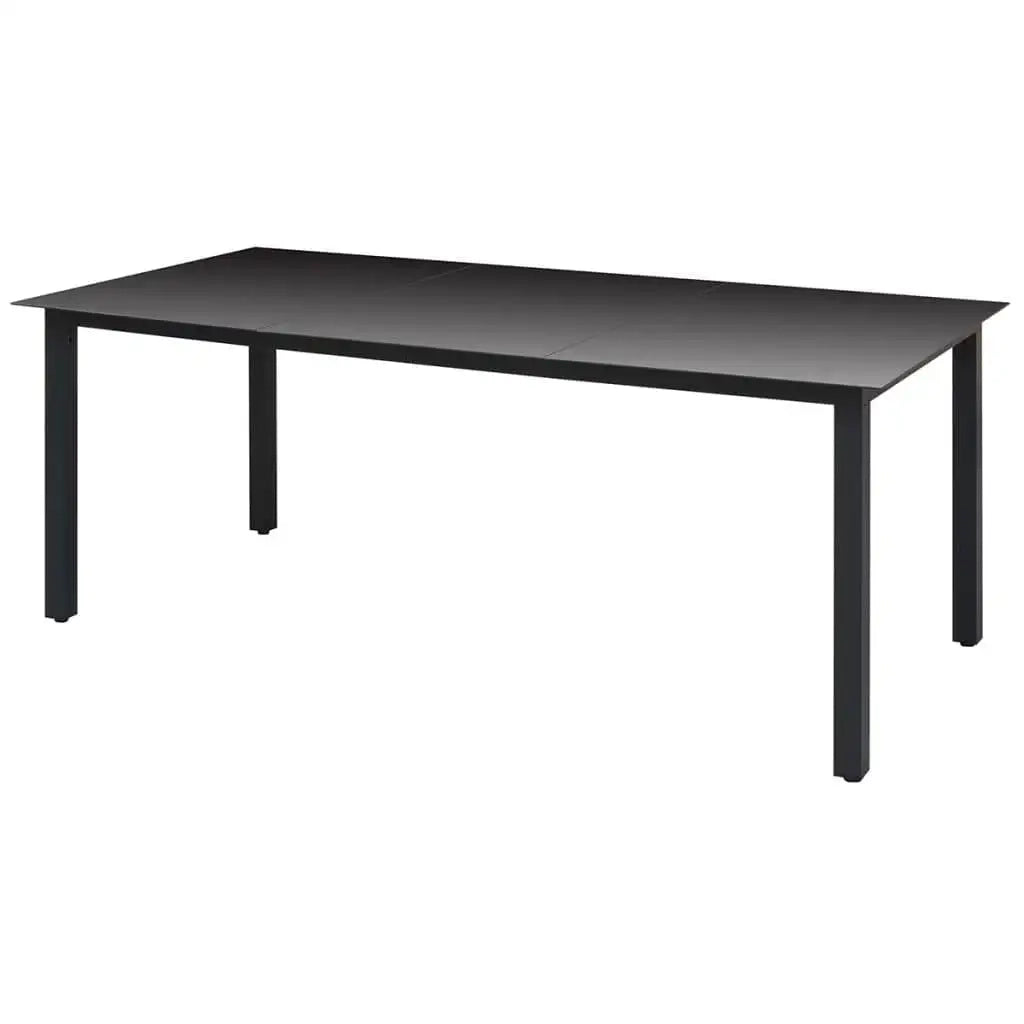 Set Pranzo da Giardino 9 pz con Cuscini in Polyrattan Nero 3095002