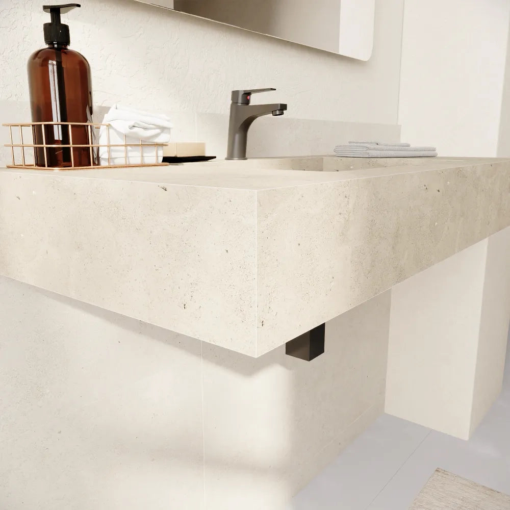 Lavabo sospeso in hpl 100cm effetto cemento | Baikal