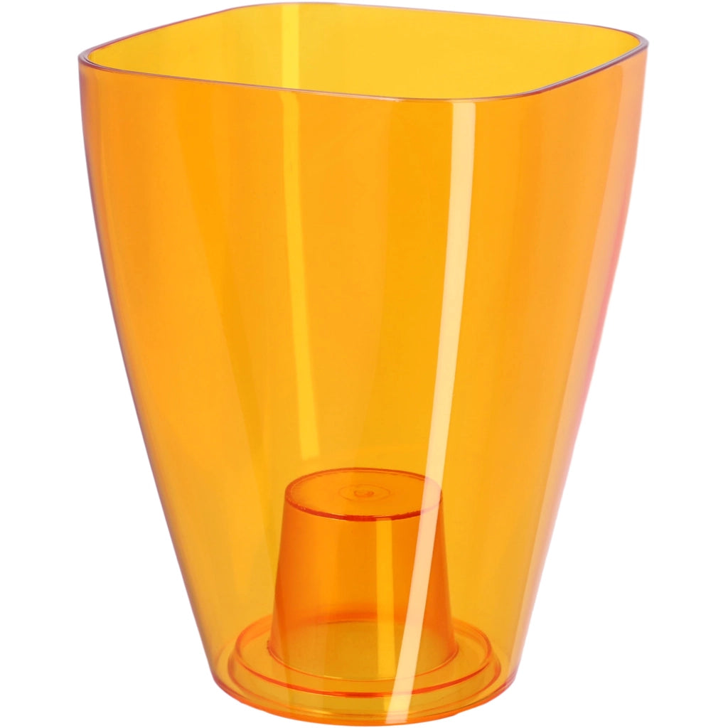 Vaso da fiori KADAX per orchidee, in plastica, arancione, 13 cm