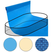 Telo Rivestimento Liner per piscina a forma ovale 7,00 x 3,50 m Colore: Azzurro, Altezza: 1.20 m, Tipo di Attacco: P3
