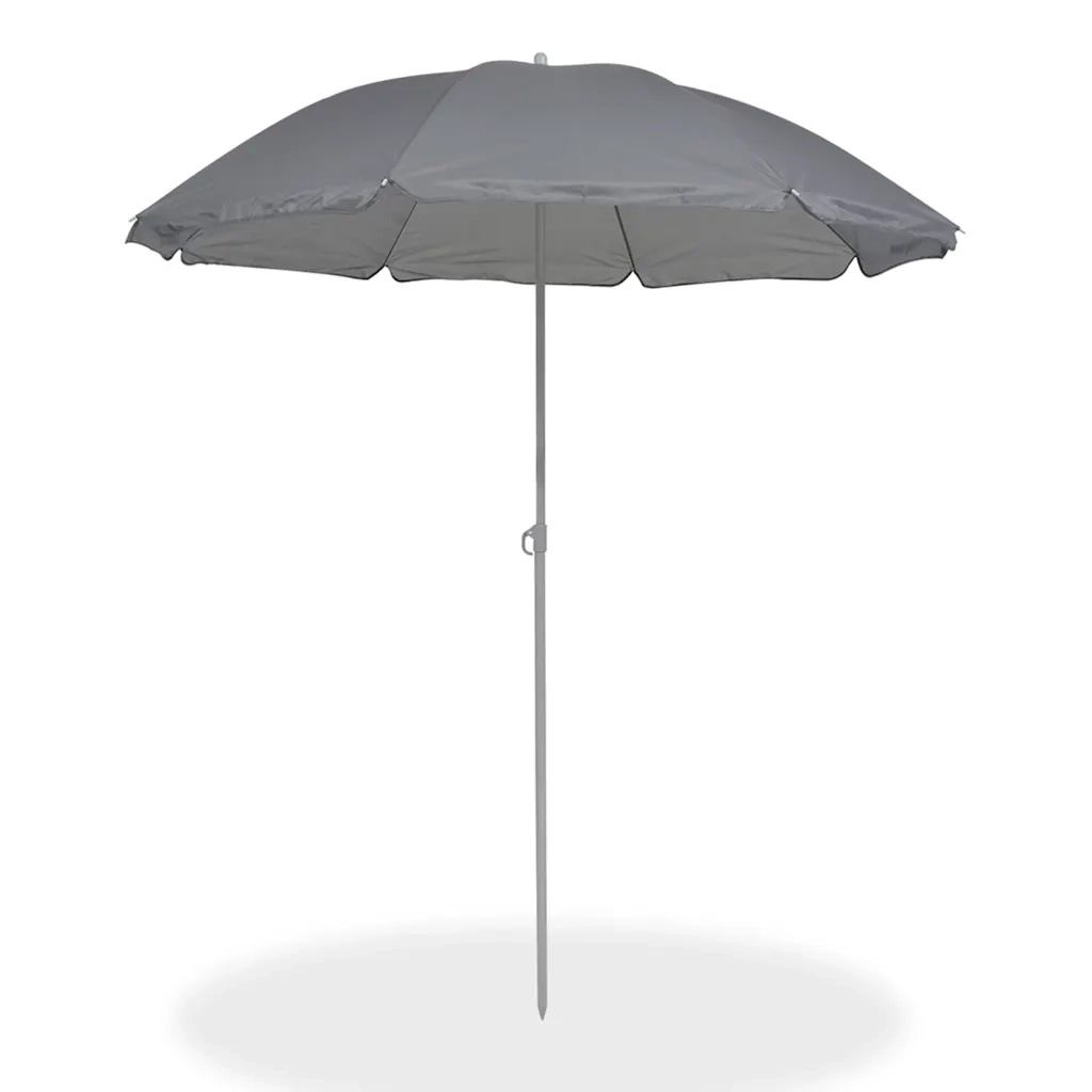 Set da Pranzo da Giardino 6 pz in Acciaio e Textilene Grigio 43785