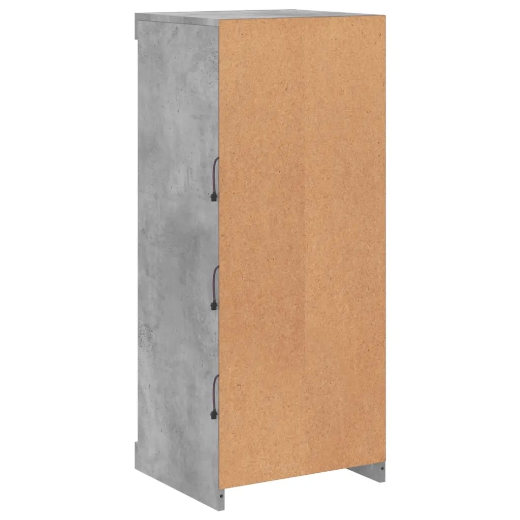 Credenza con Luci LED Grigio Cemento 41x37x100 cm 836731