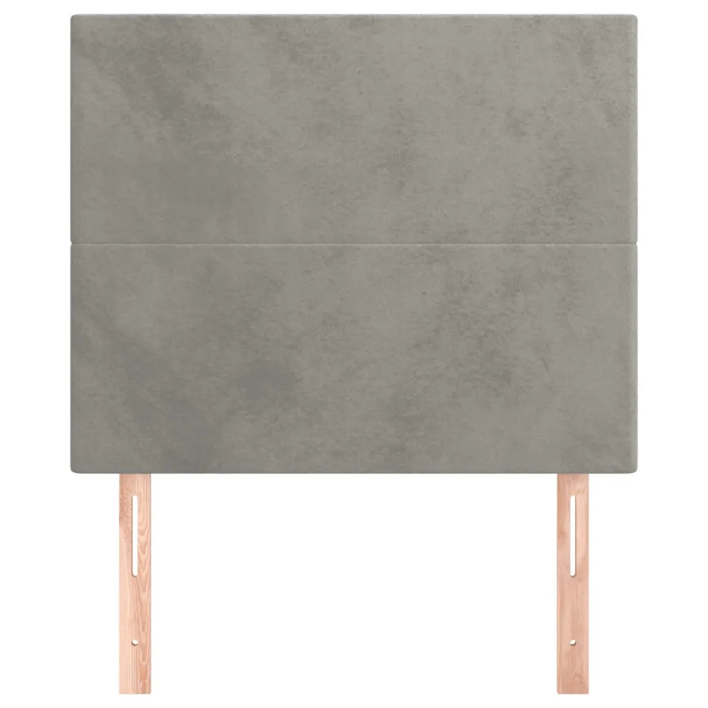 Testiera | Testata Grigio Chiaro 90x5x118/128 cm Velluto