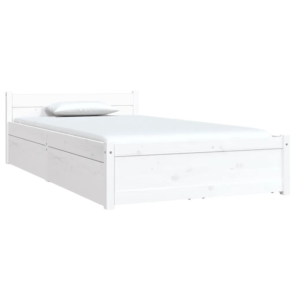 Giroletto Bianco con Cassetti 90x190 cm Single 3103479