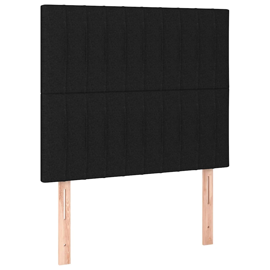 Letto a Molle con Materasso e LED Nero 100x200 cm in Tessuto 3135575