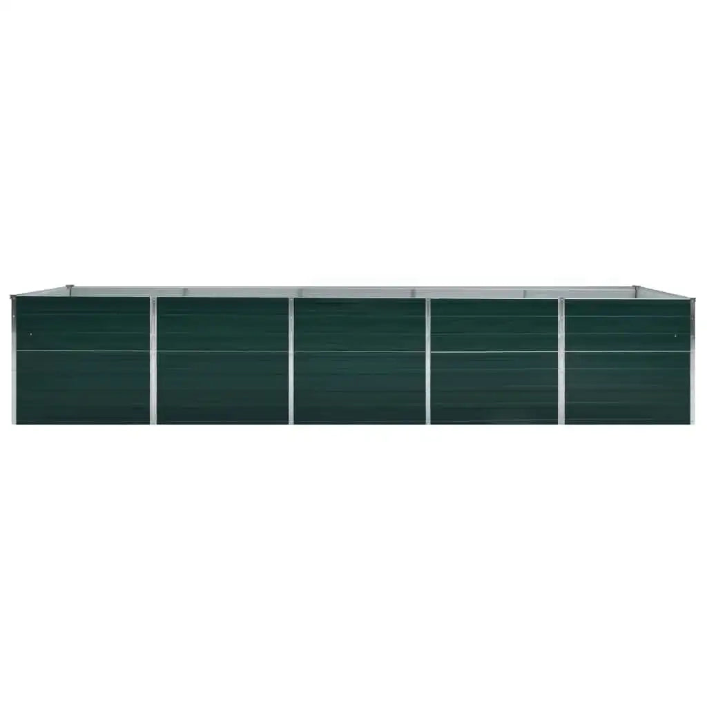 Letto Rialzato da Giardino in Acciaio Zincato 400x80x77cm Verde 47061