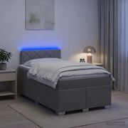Letto con Box Spring, Materasso e LED Grigio Chiaro Tessuto 3451924