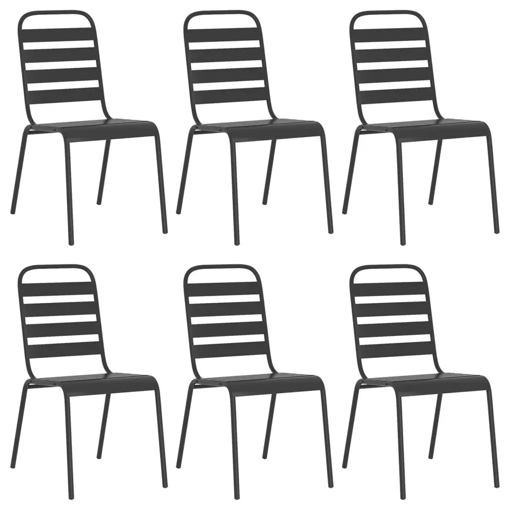 Set da Pranzo da Giardino 7 pz in Acciaio Antracite 3187993