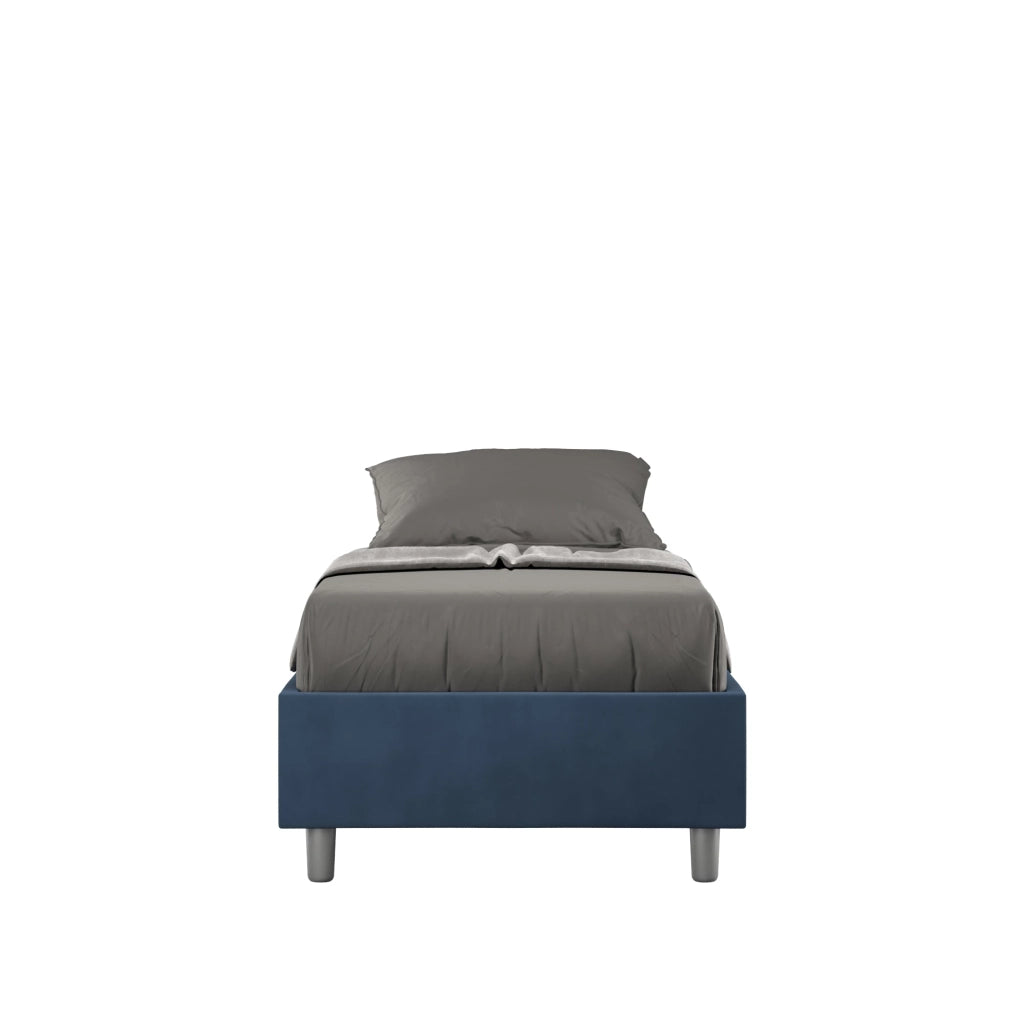 Letto 1 Piazza e Mezzo Sommier 110x200 cm con Rete Azelia Blu