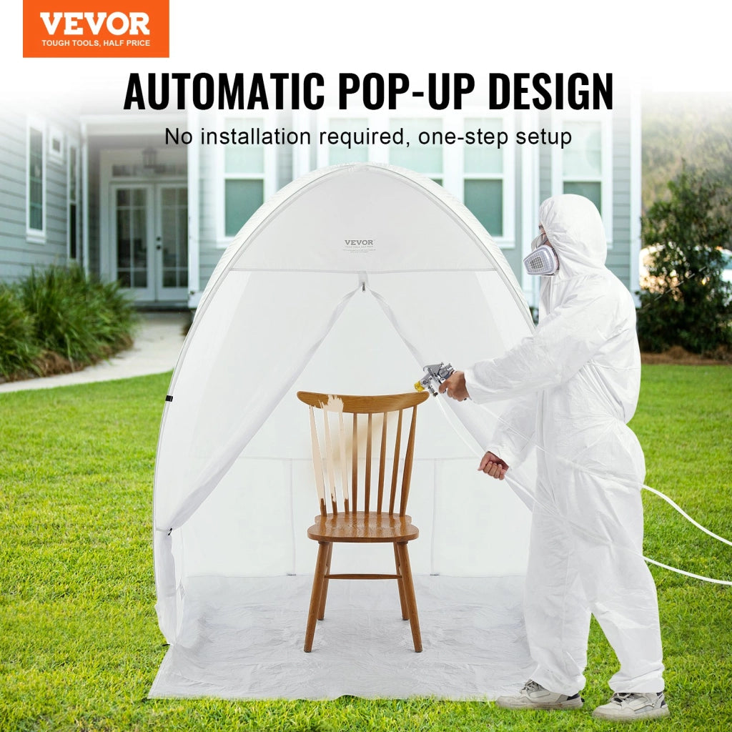 TP24012 Tenda per Verniciatura a Spruzzo Pop-Up Pieghevole in Poliestere Portatile per Fai da Te con Finestra di Scarico 152,4 x 152,4 x 177,8 cm