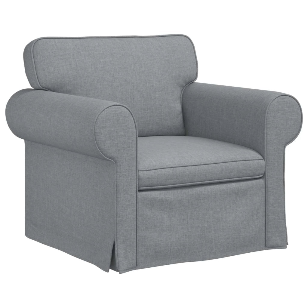 Set di divani 2 pcs Grigio chiaro 155 x 82 x 80 cm Tessuto 3407486