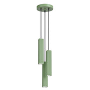 Lampada a sospensione RAYO 3P verde salvia