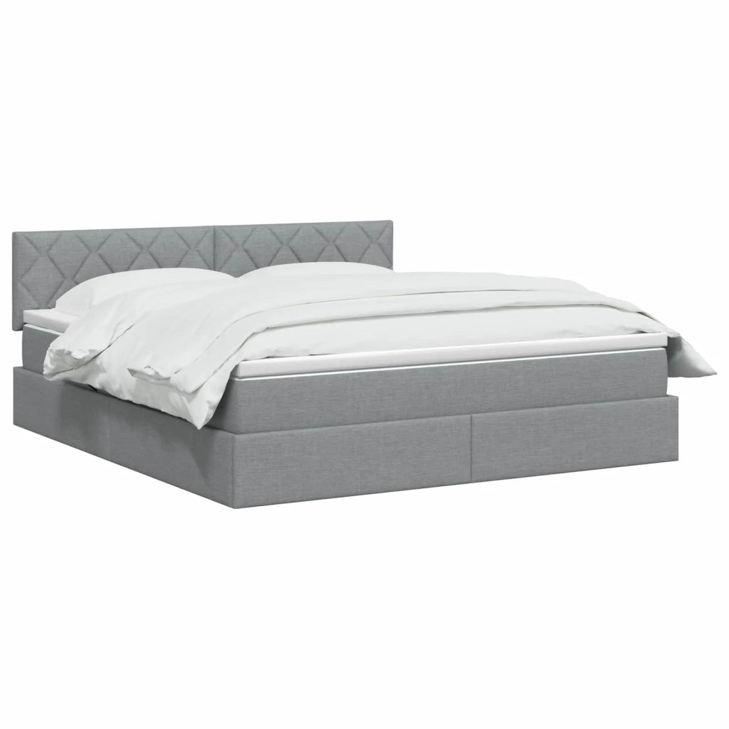 Letto con contenitore LED e materasso Grigio Chiaro 3459141