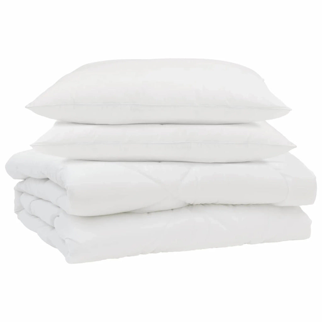 Duvet Estivo con cuscino 3 pcs Bianco Microfibra 3377334