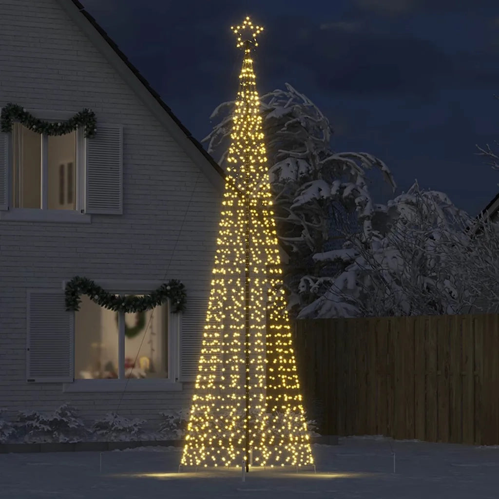 Albero di Natale a LED con Punte 1534 LED Bianco Caldo 500 cm 4016404