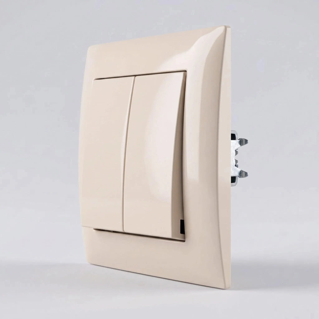 Interruttore Doppio Oste Jnh007-w Beige