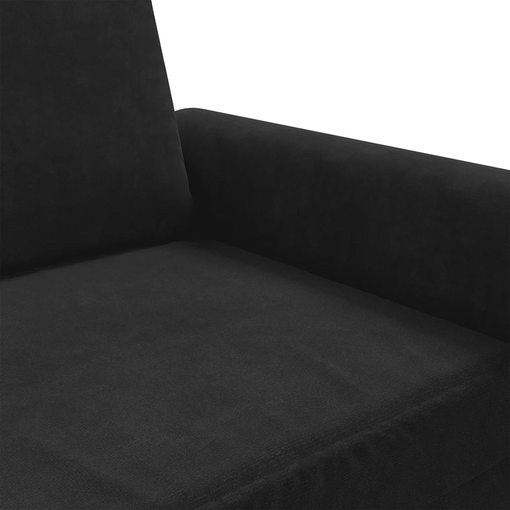 Divano a 2 Posti Nero 120 cm in Velluto 359524