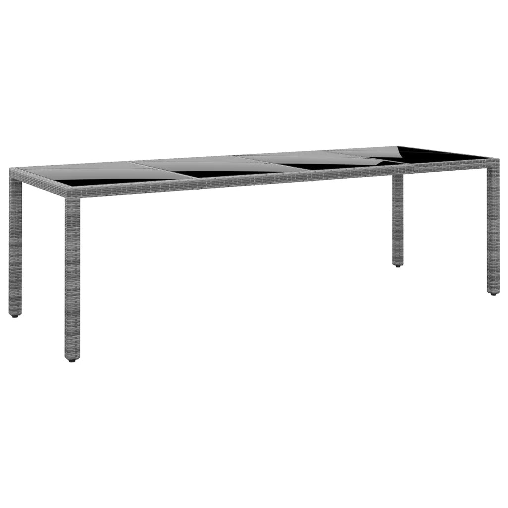 Set Pranzo da Giardino 11pz in Polyrattan Grigio