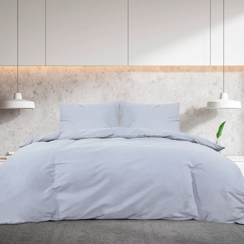 Set Copripiumino Grigio 220x240 cm in Cotone 136099
