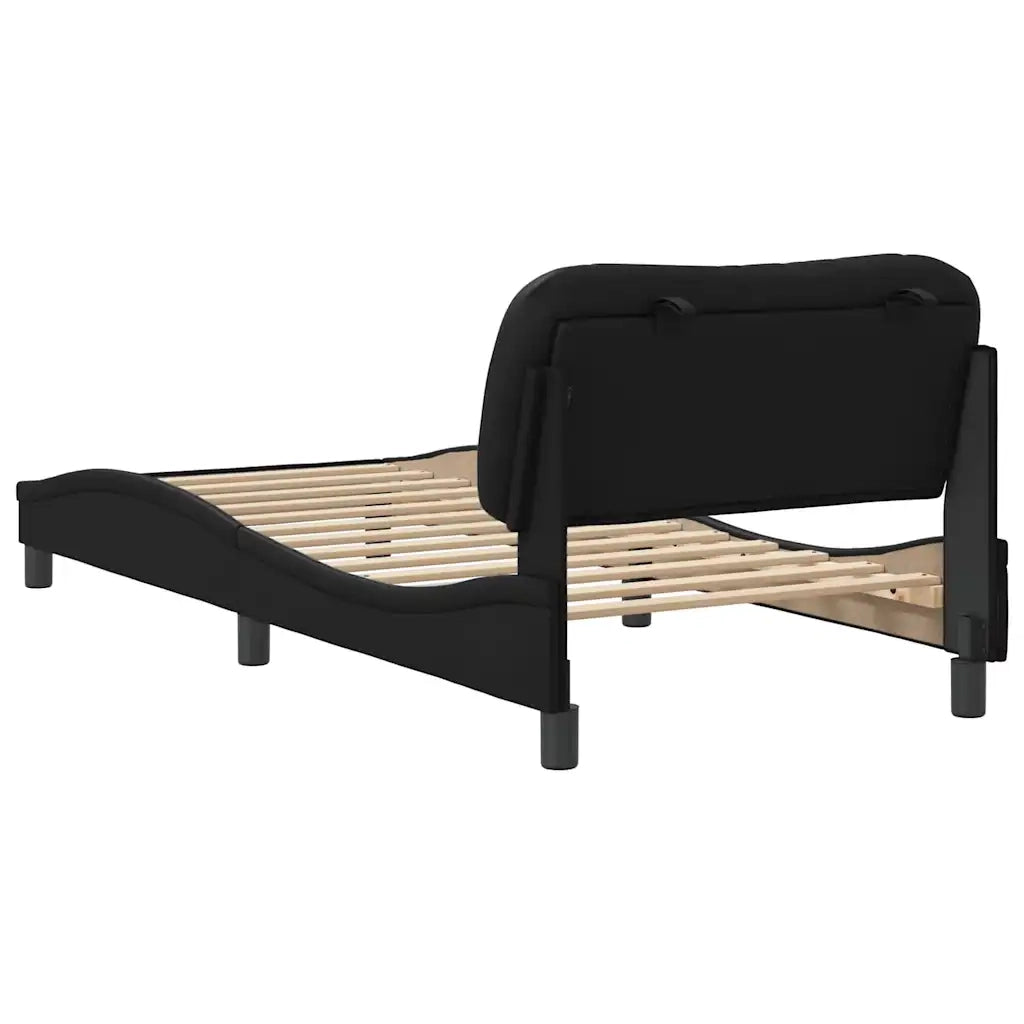 Giroletto senza Materasso Hvar Nero 90x190 cm in Similpelle
