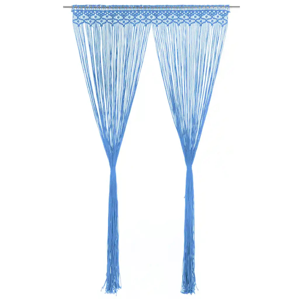 Tenda Macramè Blu 140x240 cm in Cotone 323987