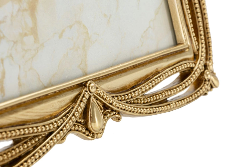 Cornice Line 27x1,7x32 cm in Resina e Vetro Oro