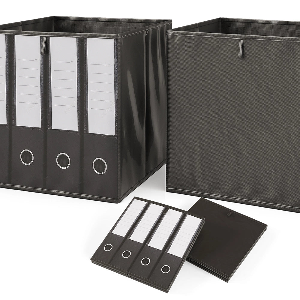 Vicco Scatola pieghevole Nero 30 x 30 cm Set di 2