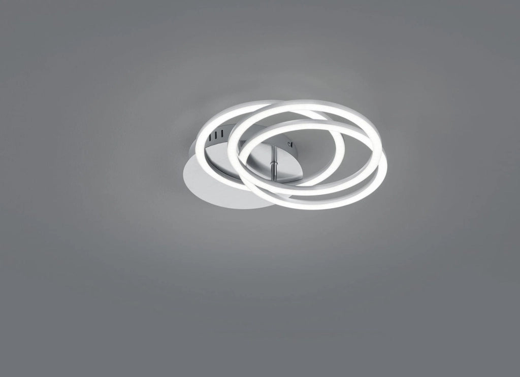Plafoniera LED moderna Circle argento 43,5cm RL R62823107