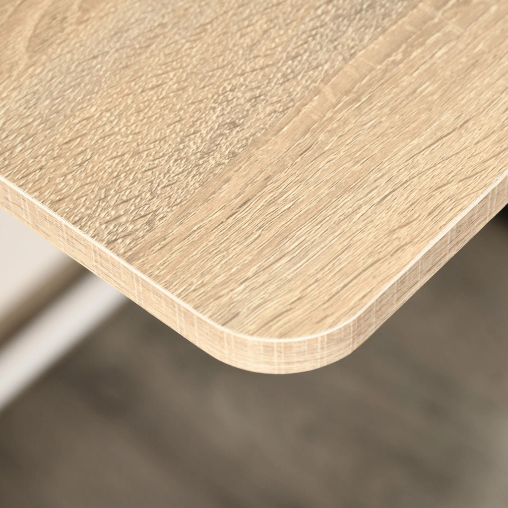 SCRIVANIA Moderna con passacavi 84x45x85 cm Bianco MDF e metallo