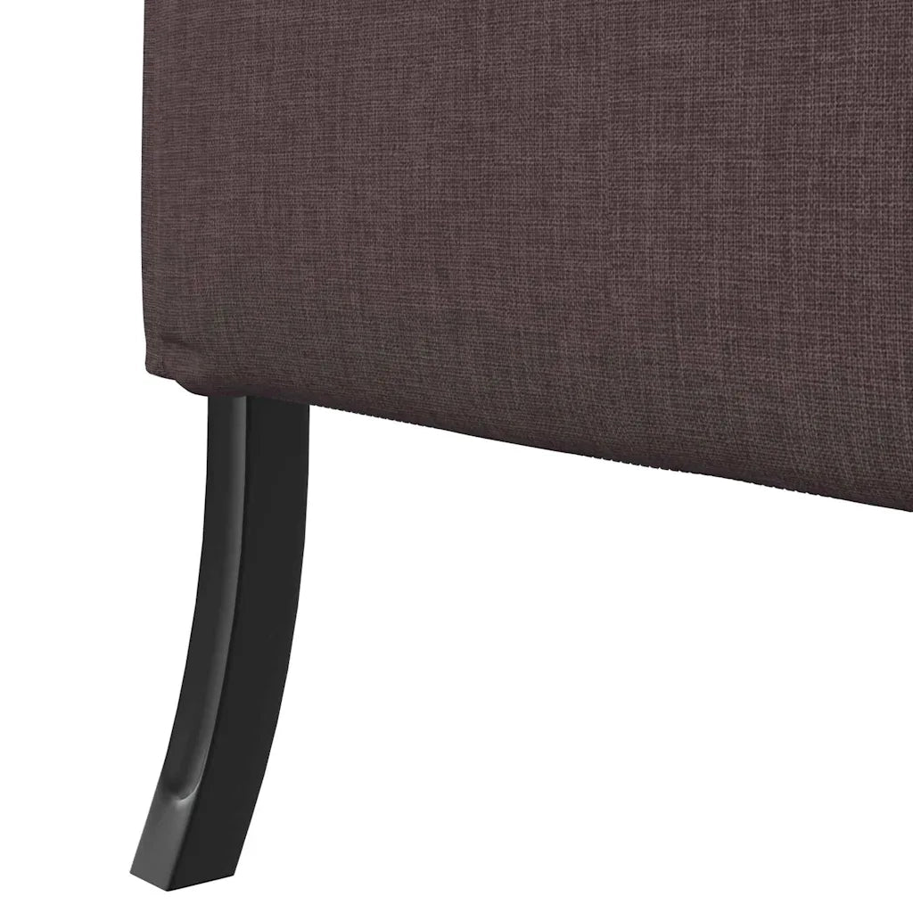 Divano alto 101cm Marrone scuro Tessuto