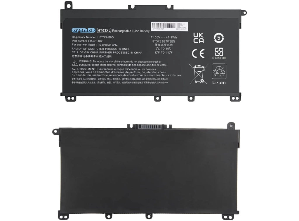 Batteria HT03XL Compatibile con HP Pavilion 14-CE 14-CF 14-CK 14-cm 14-DH 14-DK 14-DF 14-MA 14Q-CS 14Q-CY 15-CS 15-DQ 15-DA - DB 17-by 17-CA 240 245 245 50 25 5 G7 340 348