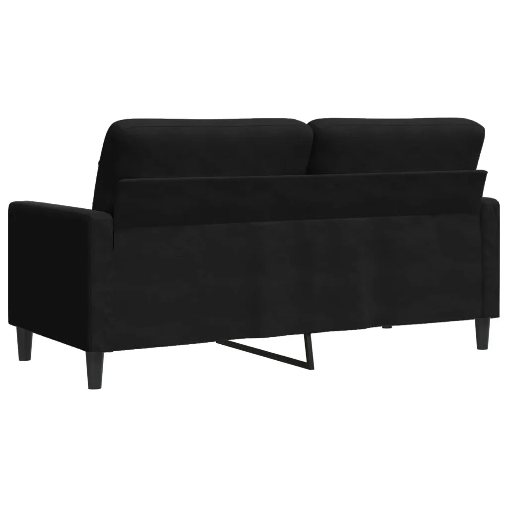 Divano a 2 Posti Nero 140 cm in Velluto 4007629