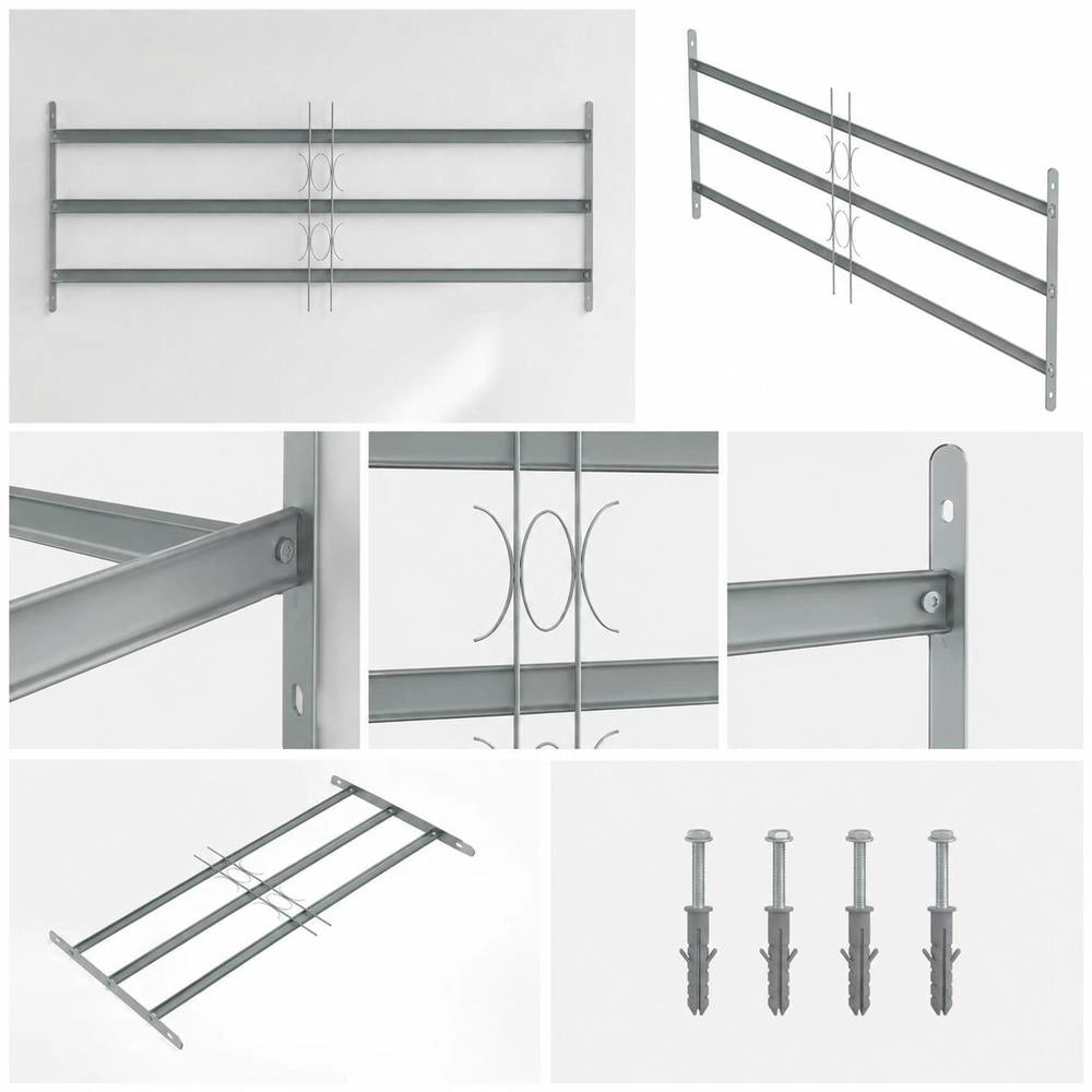 Adjustable Window Grille With 3 Crossbars 700-1050 Mm