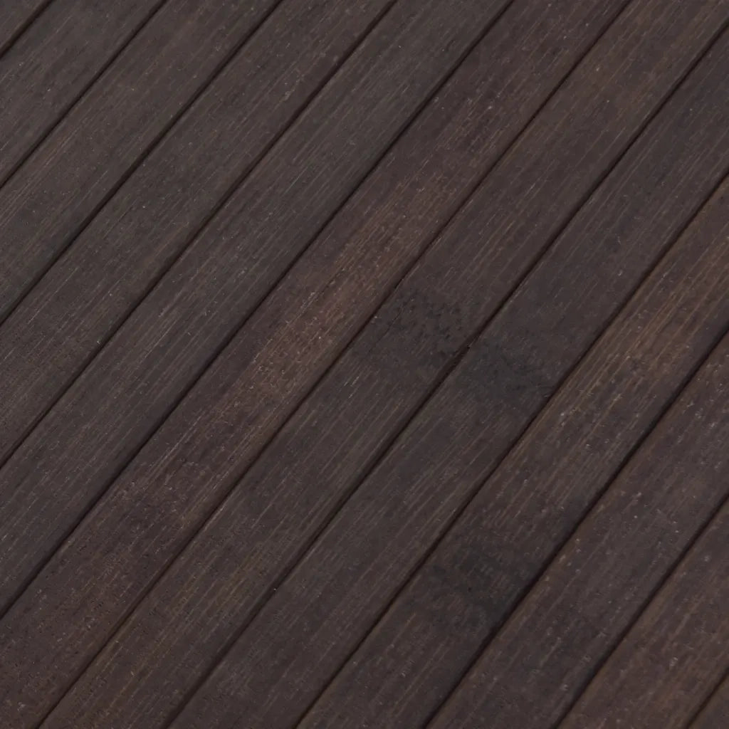 Tappeto Rettangolare Marrone Scuro 80x400 cm in Bambù 376923