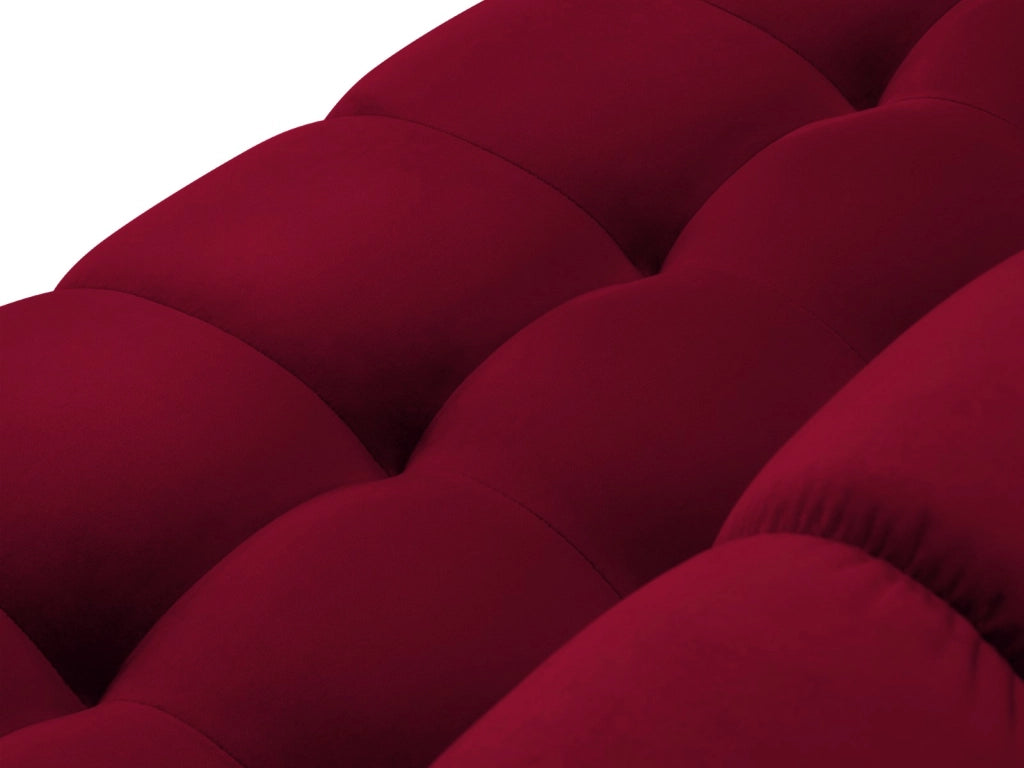 Cosmopolitan Design - Divano panoramico "Bali" 7 posti in velluto rosso 