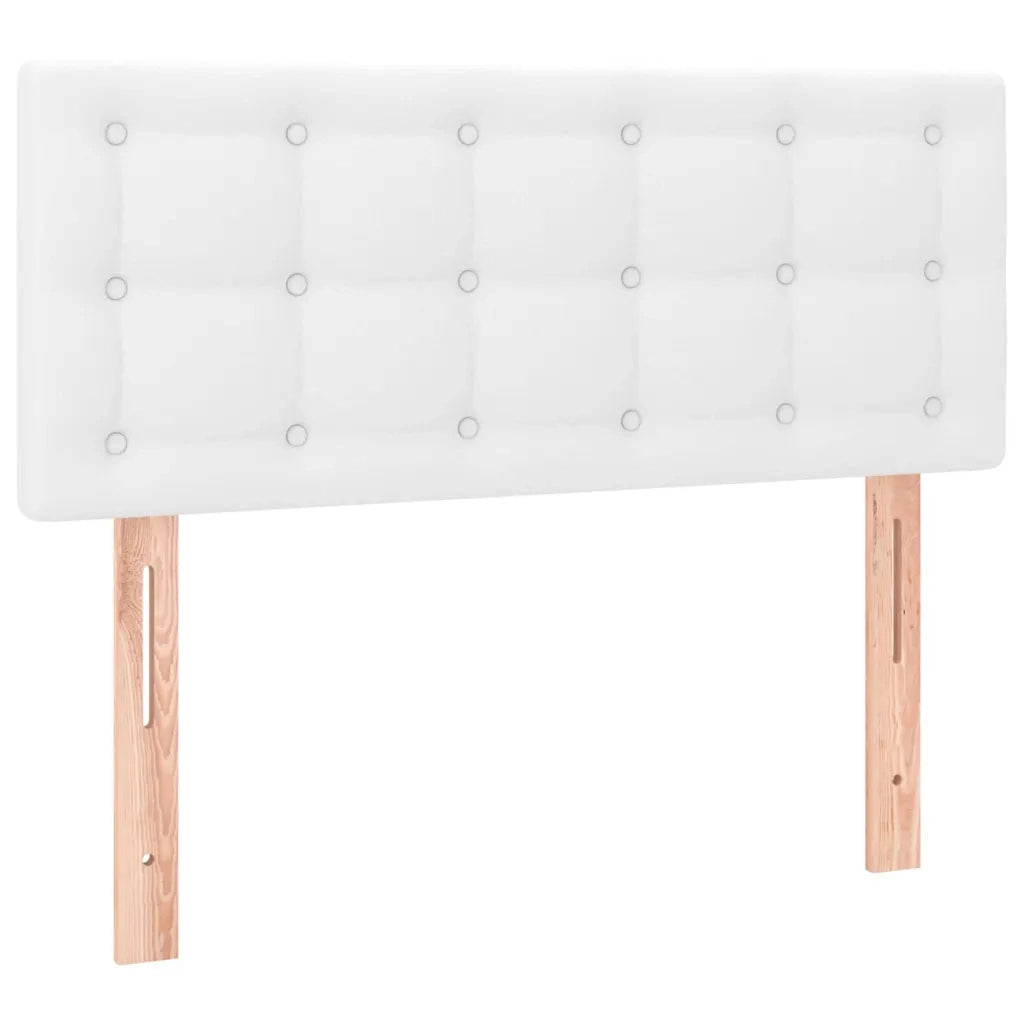 Giroletto Molle con Materasso e LED Bianco 120x200cm Similpelle