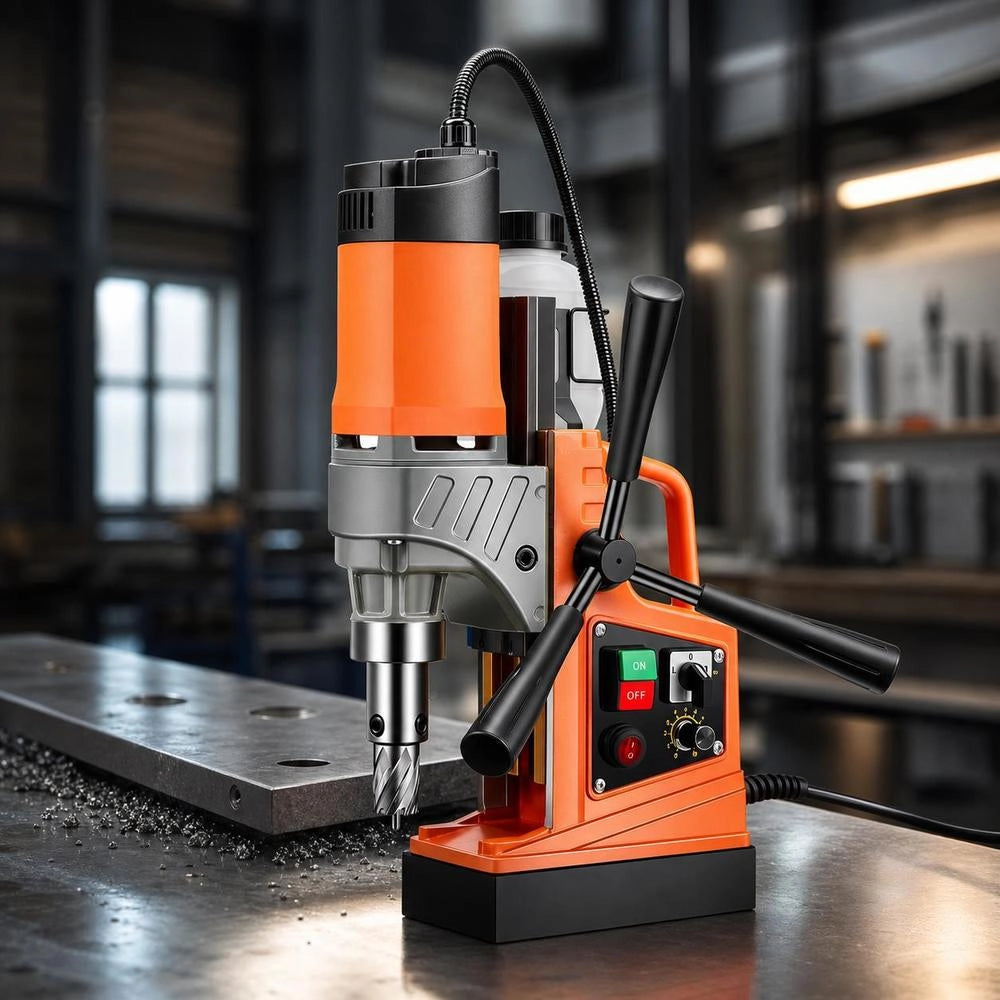 Magnetic Drill With 1450W Motor, 2-inch Drill Diameter, 2878 Lbf Portable Electric Magnetic Drill, With 6 Core Drill Bits, Drill For Metal Surfaces, DIY Sector