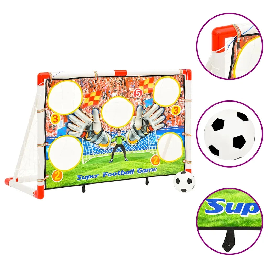 Set Porta da Calcio per Bambini con Pannello 120x51x77,5 cm 80344