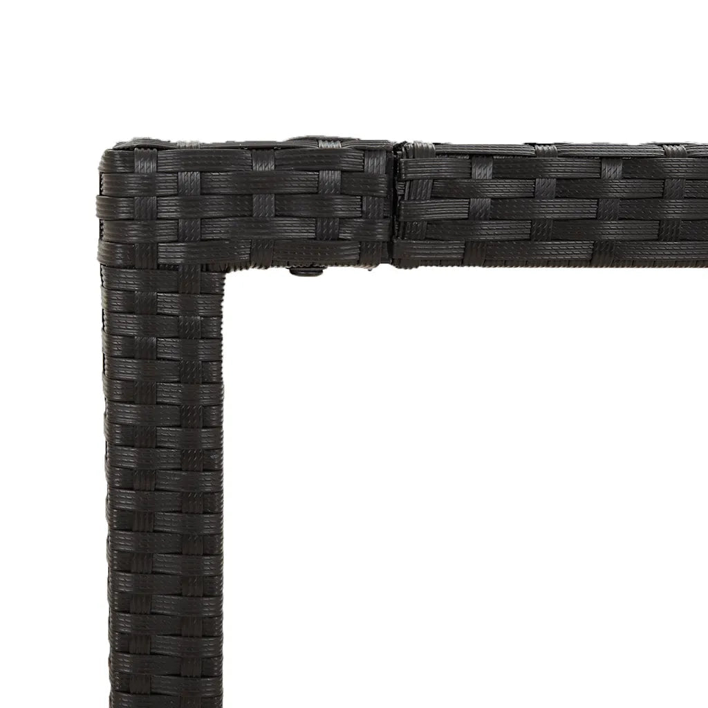 Set da Bistrò 3 pz con Cuscini Nero in Polyrattan 3212450