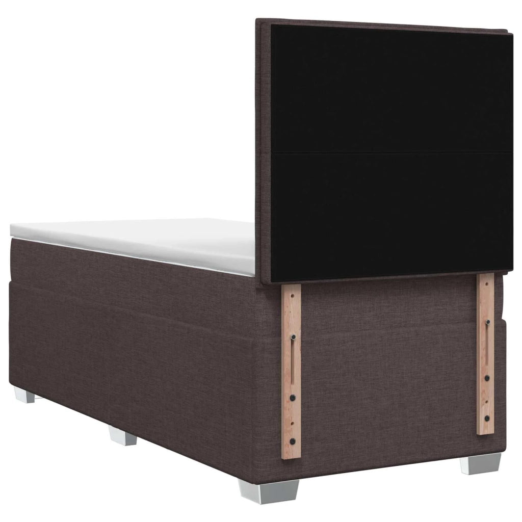 Letto box spring con materasso Marrone Scuro 90 x 200 cm 3454778