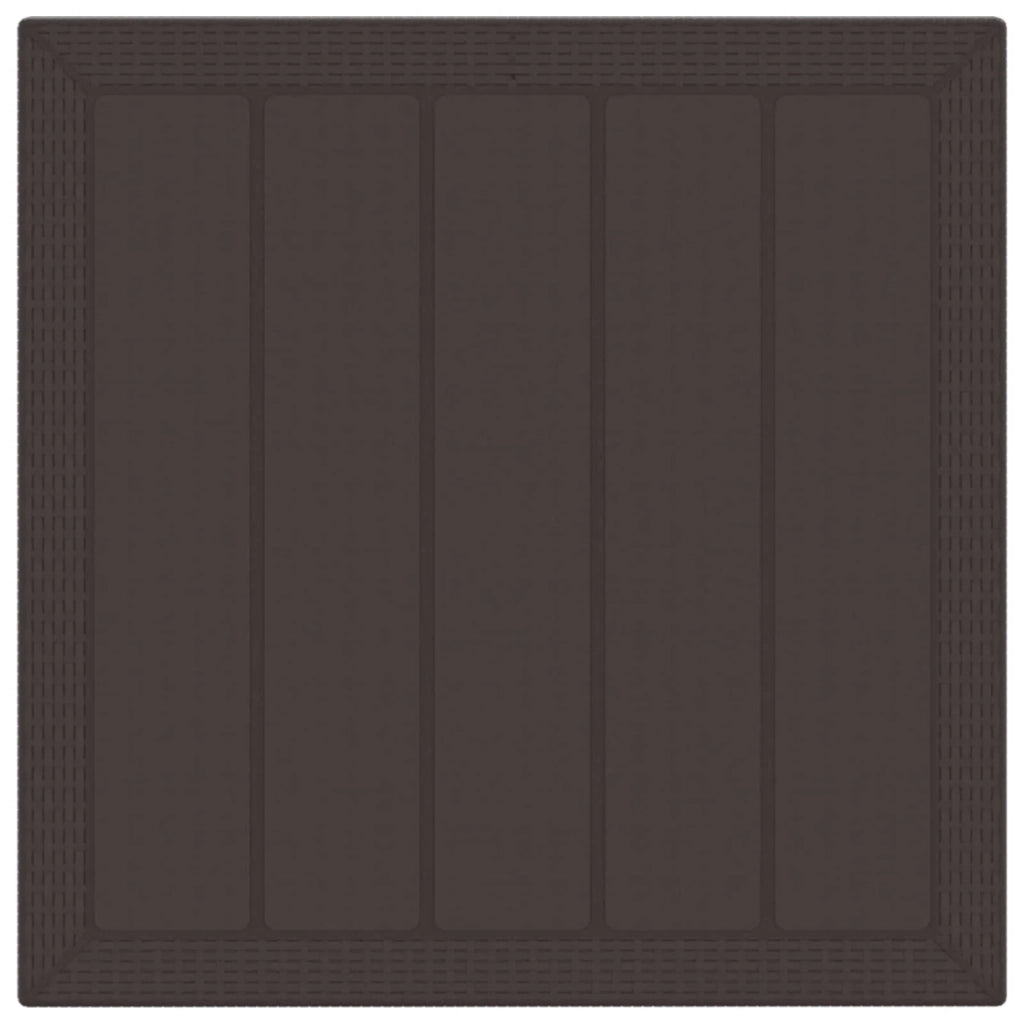 Set da Pranzo per Giardino 5 pcs Marrone Polipropilene 3378541