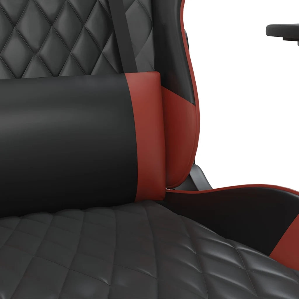 Sedia Gaming Massaggio Nero e Rosso Vino in Similpelle 345518