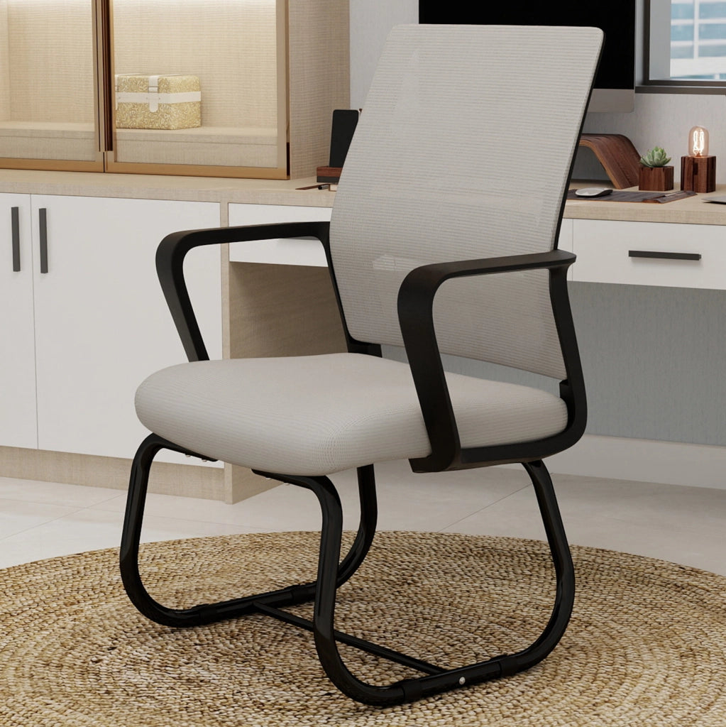 SEDIA Ufficio con Schienale in Mesh Grigio e Nero
