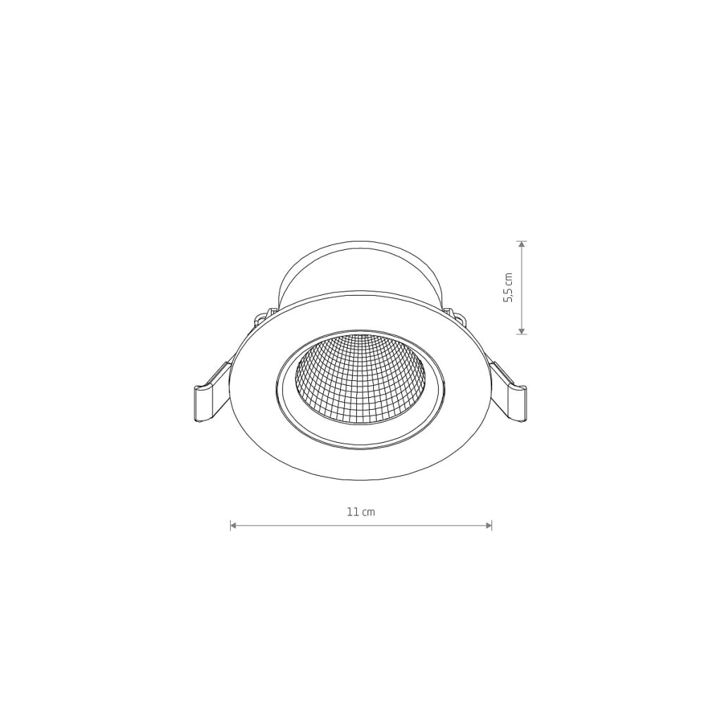 Faretto incasso soffitto nero LED 10W 3000K Nowodvorski