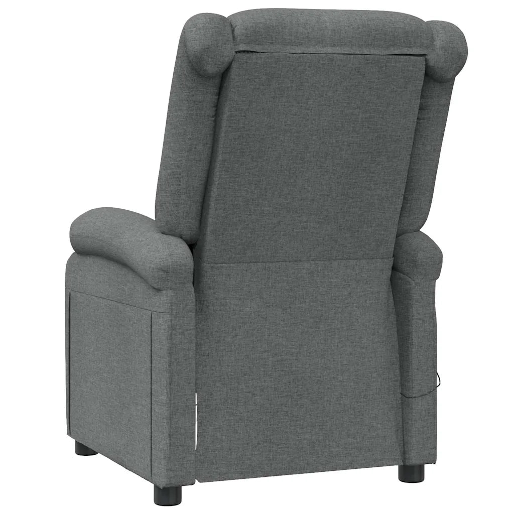 Poltrona Massaggiante Grigio Scuro in Tessuto 348448
