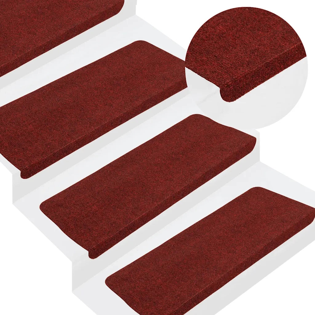 Tappetini Autoadesivi per Scale 30 pz | Gradini per Scale Rossi 65x24,5x3,5 cm