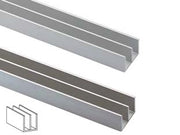 PROFILO A DOPPIA U IN ALLUMINIO- - mm.20x18 mt.1 argento - 5 pezzi